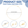 4Pcs 2 Colors 304 Stainless Steel Choker Necklace Making NJEW-UN0001-80-3