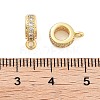 Rack Plating Brass Micro Pave Cubic Zirconia Tube Bails KK-Z052-01G-3