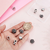 10Pcs 5 Styles 304 Stainless Steel European Beads STAS-GA0001-82-3