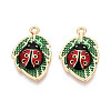 Alloy Enamel Pendants ENAM-N062-13KCG-1