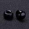 Opaque Acrylic European Large Hole Beads PL338-45-4