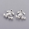Tibetan Style Puppy Pendants TIBEP-R166-AS-LF-1