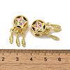 Brass Enamel European Beads KK-H487-07G-3