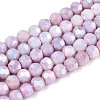 Anti-Tarnish Electroplate Glass Beads Strands EGLA-T021-4mm-15-03-1