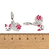 Rack Plating Alloy Crystal Rhinestone European Dangle Charms FIND-C055-28P-3