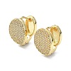 Rack Plating Brass Micro Pave Cubic Zirconia Hoop Earring EJEW-C086-03G-1