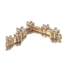 Brass Micro Clear Cubic Zirconia Pendants ZIRC-F120-019G-02-3