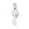 304 Stainless Steel Resin Pendants STAS-A062-14P-3