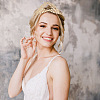 2Pcs 2 Colors Crown & Leaf Alloy Hair Bands OHAR-GO0001-11-5