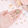 16Pcs Brass Micro Pave Clear Cubic Zirconia Stud Earring Findings MAK-BBC0001-19B-3