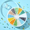 480Pcs 12 Colors Faceted Glass Beads Strands GLAA-Q026-07-5
