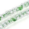 Luminous Handmade Silver Foil Glass Beads Strands FOIL-N029-02B-06-1