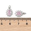 SHEGRACE Brass Micro Pave Cubic Zirconia Pendants XGRQ2O306-446B-P-3