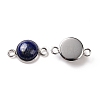 Natural Lapis Lazuli  Connector Charms G-D059-01C-05-2