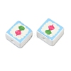 Printed Handmade Porcelain Beads PORC-G016-04P-2