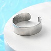 Non-Tarnish 304 Stainless Steel Cuff Rings STAS-T045-22A-P-5