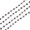 Handmade Rondelle Glass Beads Chains for Necklaces Bracelets Making X-AJEW-JB00037-03-1