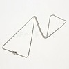 Trendy Unisex 304 Stainless Steel Twisted Chain Necklaces NJEW-M043-B-02-2