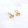 Stainless Steel Bowknot Dangle Earrings UM1027-1-3