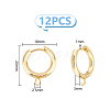 12Pcs 201 Stainless Steel Hoop Earrings STAS-UN0056-85-3