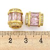 Rack Plating Brass Micro Pave Cubic Zirconia European Beads LS-KK-F089-31G-02-3