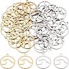 40Pcs 2 Colors Stainless Steel Pendants STAS-UN0028-48-1