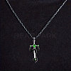 Alloy & 201 Stainless Steel & Rhinestone Dinosaur Wrapped Sword Pendant Necklaces for Men FS-WGFE8C1-03-1