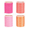 4 Rolls 4 Colors Round Waxed Polyester Cord YC-TA0001-27A-2