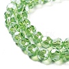 Electroplate Transparent Glass Beads Strands EGLA-A035-T6mm-A09-3
