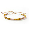 Summer Adjustable Glass Rectangle Tile Beaded Slider Bracelets for Women JD2335-3-1