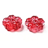 Spray Painted Transparent Glass Beads X-GLAA-F119-01-5
