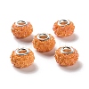 AB Color Resin Rose Flower European Beads RESI-M001-05G-1