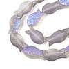 Frosted Glass Beads Strands GLAA-T023-40C-04-3