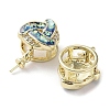 Knot Shape Brass Micro Pave Cubic Zirconia Cup Peg Bails KK-C041-04A-G-2