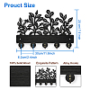 Wood & Iron Wall Mounted Hangers HJEW-WH0055-229-2