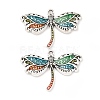 Alloy Enamel Pendants PALLOY-F319-02B-AS-1