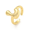 Brass Letter Open Cuff Rings for Women RJEW-G313-01L-G-1