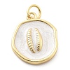 Ocean Theme Brass Enamel Pendants X-KK-Q029-01G-G-1