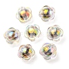 UV Plating Rainbow Iridescent Acrylic Beads OACR-A014-03I-1