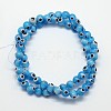 Handmade Evil Eye Lampwork Round Bead Strands LAMP-L055-6mm-05-2
