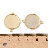 Flat Round Brass Connector Cabochon Settings KK-K414-13B-G-3
