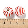 Printed Wood European Beads WOOD-G022-14C-3