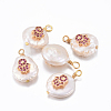 Natural Cultured Freshwater Pearl Pendants PEAR-L027-60A-1