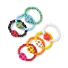 7Pcs Glass Seed & Dyed Synthetic Turquoise Finger Rings for Women RJEW-TA00209-2