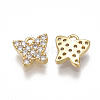 Brass Micro Pave Cubic Zirconia Charms KK-T038-363G-2