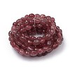 Natural Strawberry Quartz Stretch Beaded Bracelets X-BJEW-K213-C12-2