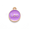 Alloy Enamel Pendants ENAM-S124-01B-01G-3