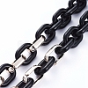 Personalized Acrylic & CCB Plastic Cable Chain Necklaces X-NJEW-JN02824-02-3