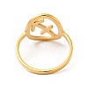 Ion Plating(IP) 201 Stainless Steel Constellations Sagittarius Finger Ring for Women RJEW-G266-16G-2
