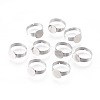 Adjustable 304 Stainless Steel Finger Rings Components STAS-F149-21P-A-1